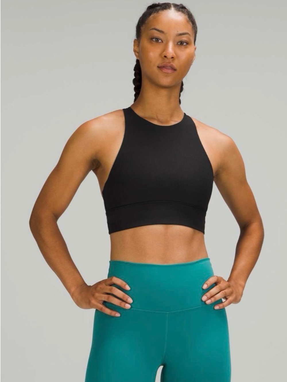 Lululemon Energy Bra High Neck Long Line Rib